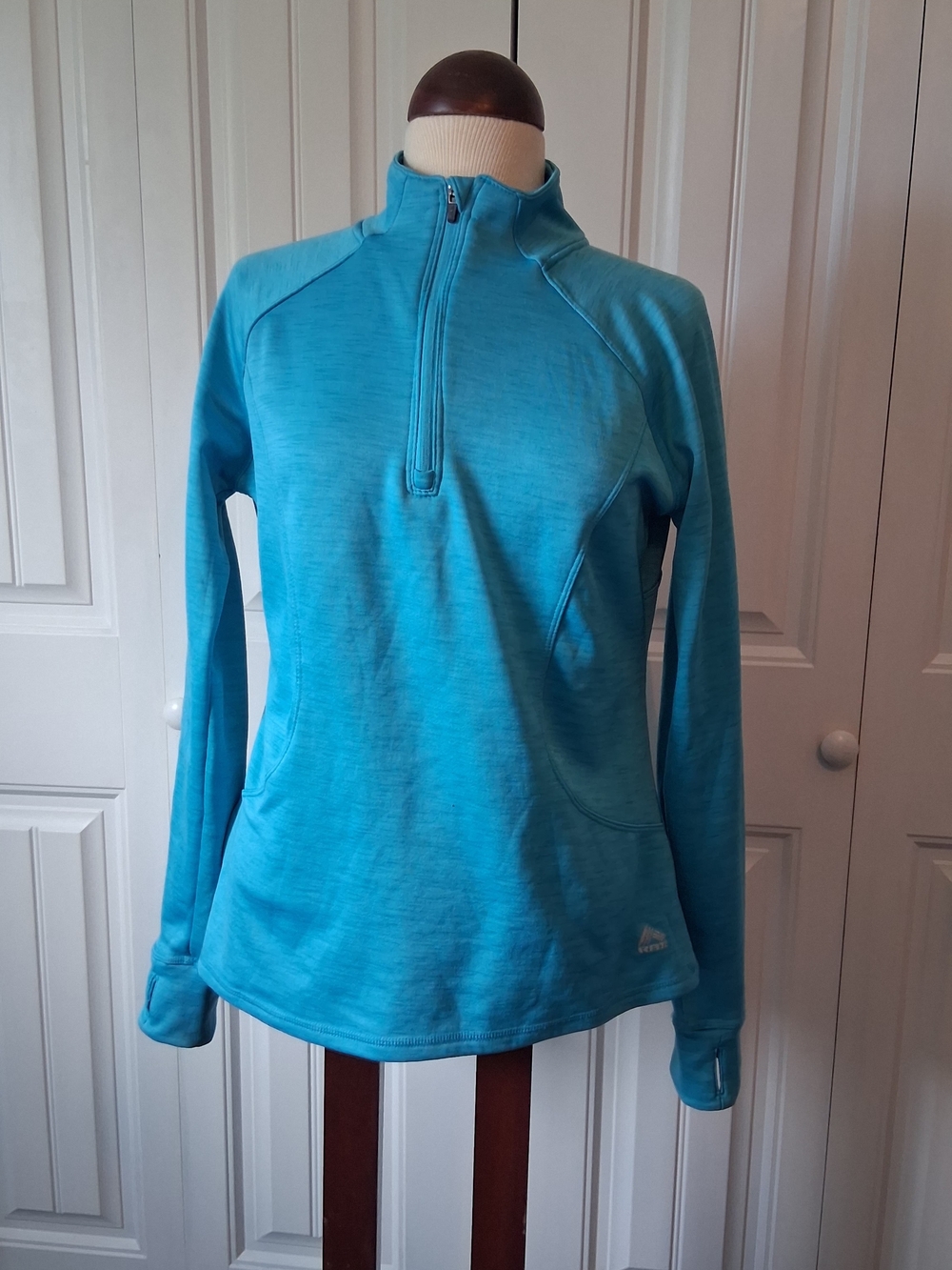 RBX Turquoise Quarter-Zip Pullover Activewear/Lightweight Women's Large